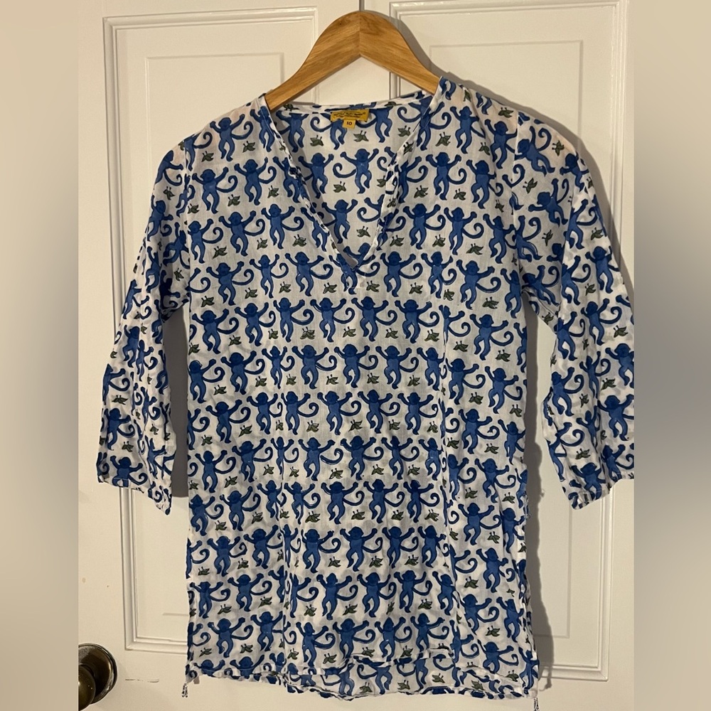 ROLLER RABBIT Girls Cotton Monkey Tunic!